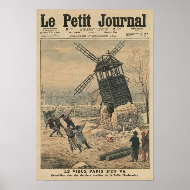 Póster Pulling down one of the last windmills (Frente)