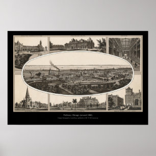 Póster Pullman, Chicago (alrededor de 1880)
