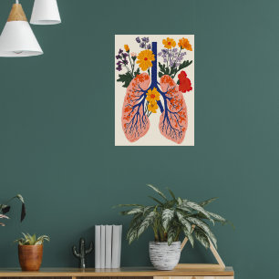 Póster Pulmones Floridos - Armonía de la Naturaleza y la
