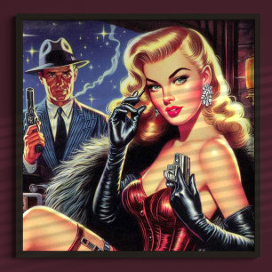 Póster Pulpa de glamour vintage