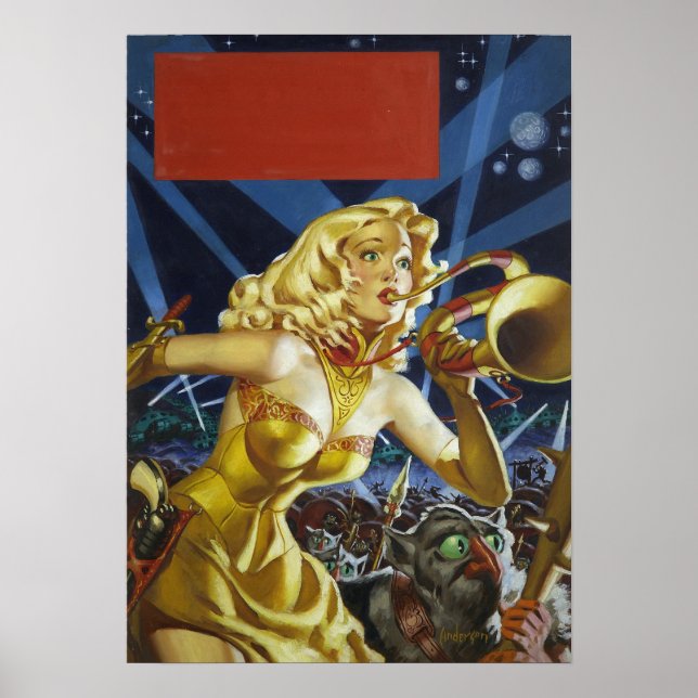 Póster Pulpa de monstruos alienígenas de ciencia ficción  (Frente)