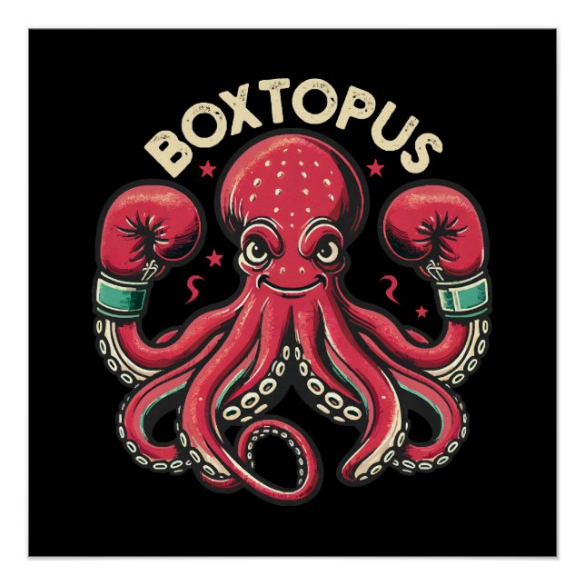 Póster Pulpo Boxeador - Boxtopus (Anverso)