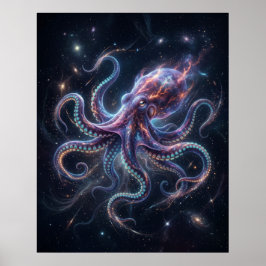 Póster Pulpo Cósmico Estrella Abismo