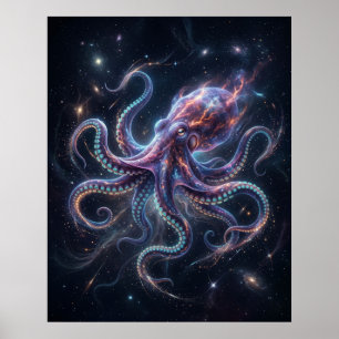 Póster Pulpo Cósmico Estrella Abismo