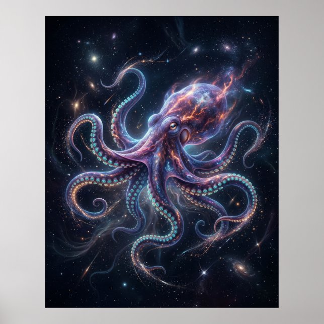 Póster Pulpo Cósmico Estrella Abismo (Frente)