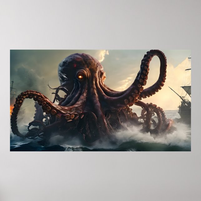 Póster Pulpo Gigante (Frente)
