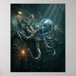 Póster Pulpo Overclockeado