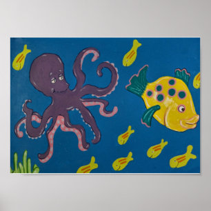 Póster Pulpo y amigos