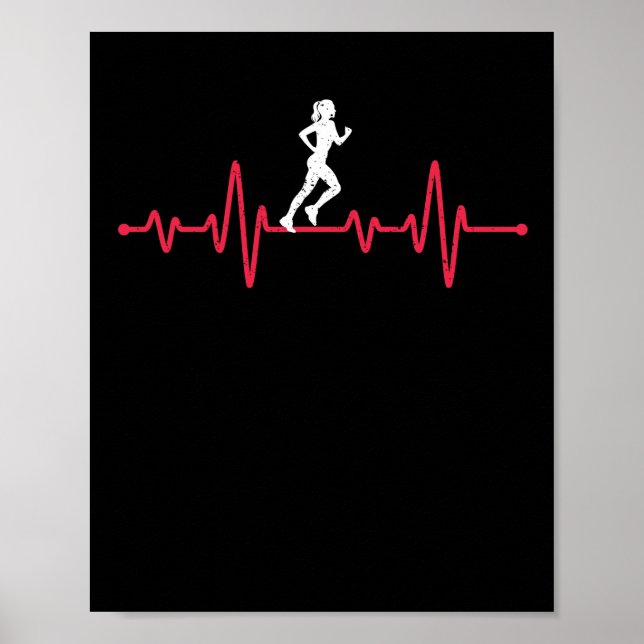 Póster Pulse runner funny athletics jogging (Frente)