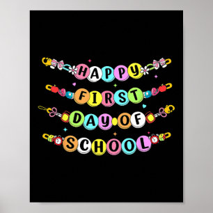 Póster Pulsera de Amistad de Regreso a la Escuela Primer 
