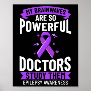 Póster Pulsera de lazo morado de concienciación sobre la 
