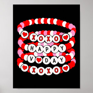 Póster Pulsera día de San Valentín Xoxo Feliz San Valentí