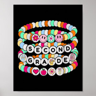 Póster Pulsera preppy de vuelta a la escuela para maestro