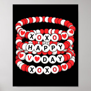 Póster Pulseras de amistad de San Valentín para mujeres