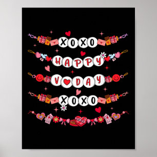 Póster Pulseras de amistad Feliz Día de San Valentín Xoxo