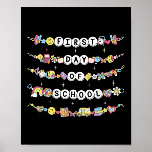 Póster Pulseras de amistad té para el primer día de clase