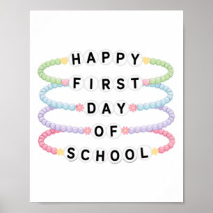 Póster Pulseras de Bienvenida al Colegio Primer Día de Cl