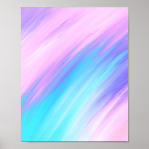 Póster Pulseras de pintura rosa azul morado giratorio mod