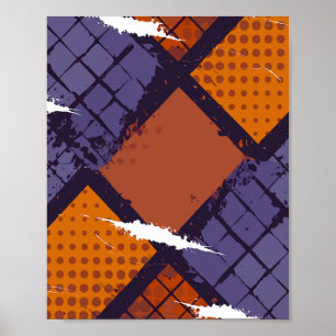 Póster Pulso simétrico: Cuadrícula de color y movimiento