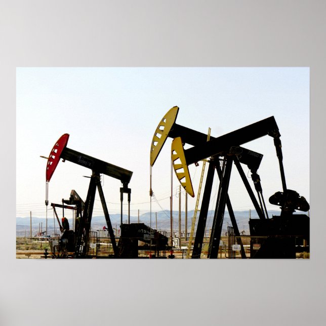 Póster Pumpjacks in Taft California (Frente)