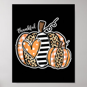 Póster Pumpkin agradecido Día de Acción de Gracias 2024