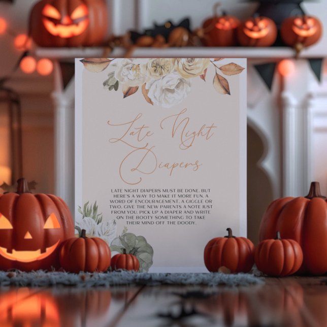 Póster Pumpkin Baby Shower Tarde Noche (Subido por el creador)