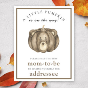 Póster Pumpkin Bear - Ayuda a la futura mamá ocupada