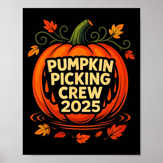 Póster Pumpkin Cking Crew 2025 Halloween Pumpkin Crew  (Frente)