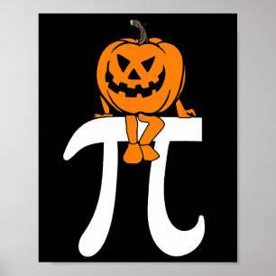 Póster Pumpkin Pie Math Funny Halloween Acción de Gracias