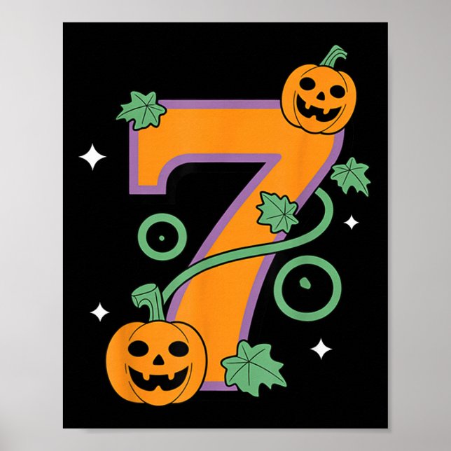 Póster Pumpkin Six Seven 67 Matching 7 Halloween Couple  (Frente)