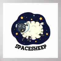 Pun de oveja astronauta divertida