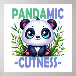 Póster Pun de ternura pandémica. Dibujo animado de bebé p