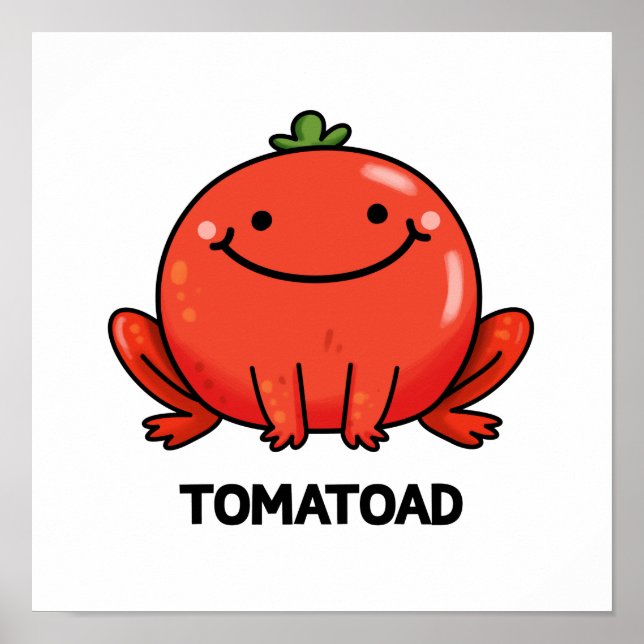 Póster Pun de tomate de tomate fresco (Frente)