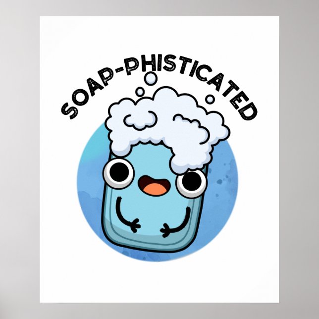 Póster Pun divertido de jabón fino (Frente)