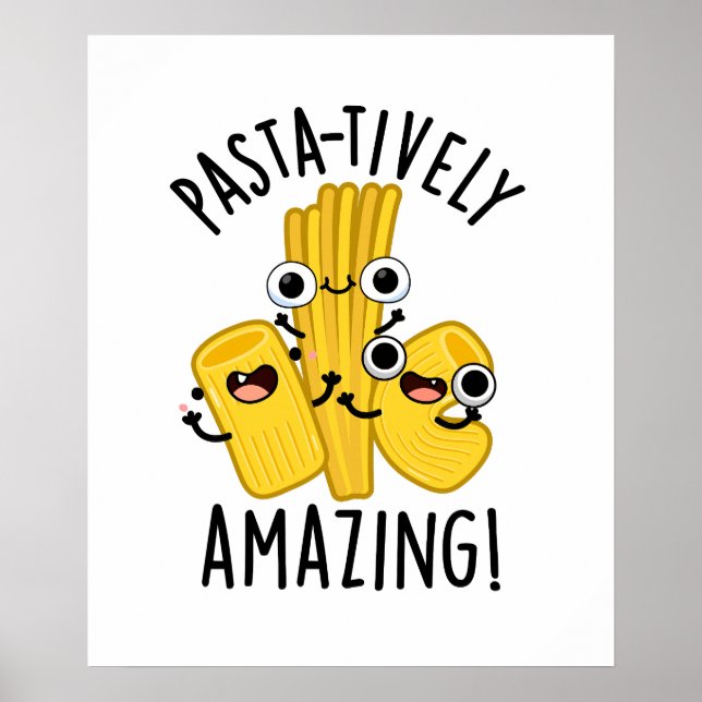 Póster Pun divertido de pasta asombrosa (Frente)