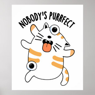 Póster Pun gato gracioso que nadie busca