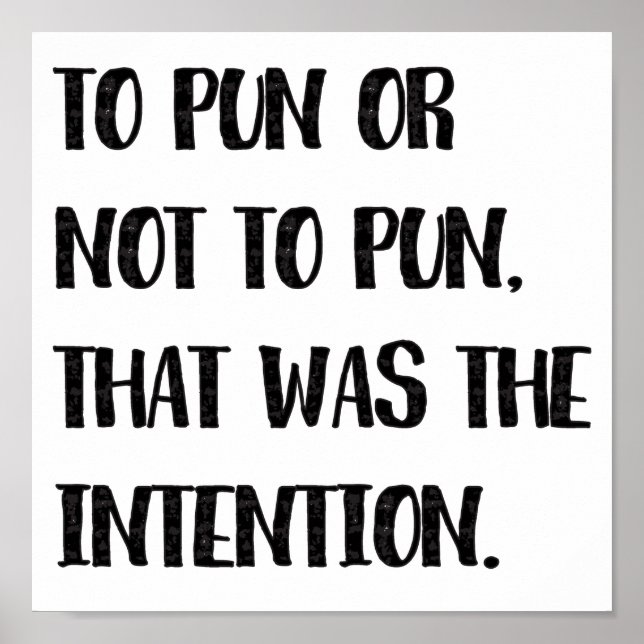 Póster Pun o no Pun, Cita divertida de Pun (Frente)