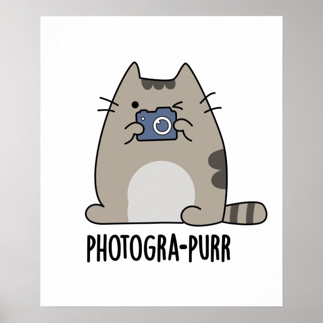 Póster Pun, un gracioso fotógrafo gato de Photograh-purr (Frente)