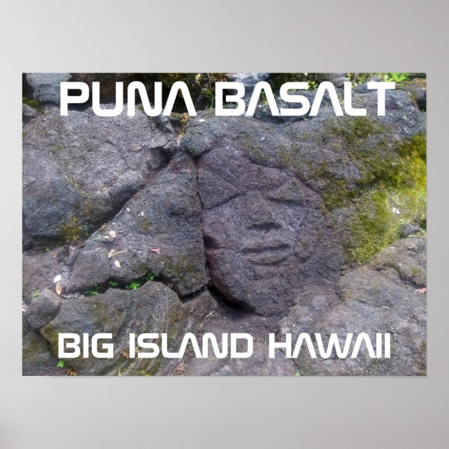 PÓSTER PUNA BASALT GRAN ISLA HAWAII (Frente)