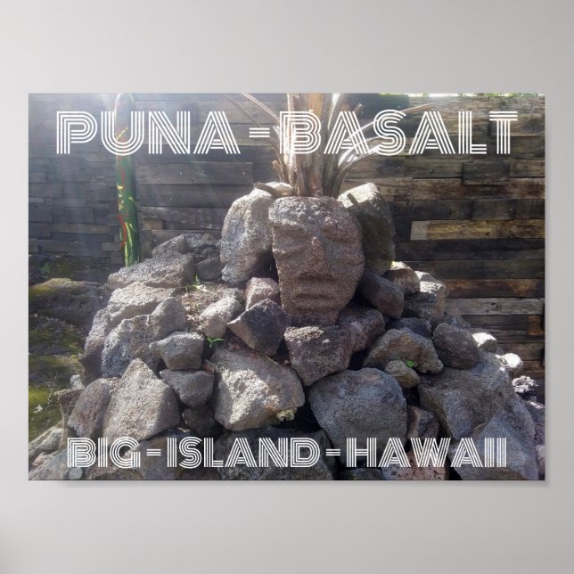 PÓSTER PUNA BASALT GRAN ISLA HAWAII (Frente)