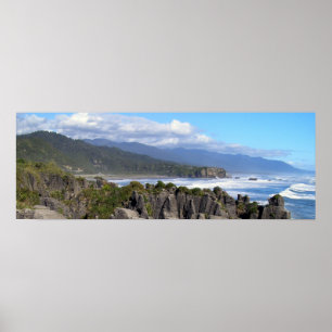 Póster Punakaiki panorámico