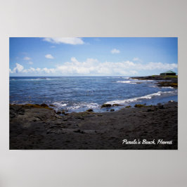 Póster Punalu'u Black Sand Beach ・ Hawaii