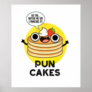 Póster Puncakes Funny Pancake Pun
