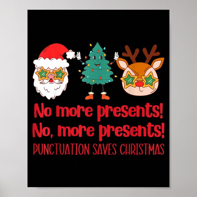 Póster Punctuation Saves Christmas Reading Teacher Ela Gr (Frente)