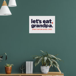 Póster Punctuation saves lives