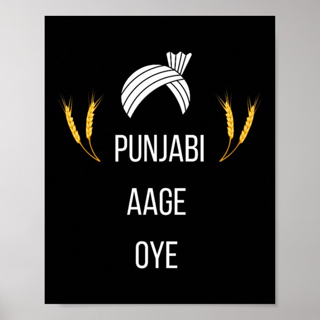 Póster Punjabi Aa Gaye Oye Diljit Dosanjh Lohri Gift Holi (Frente)