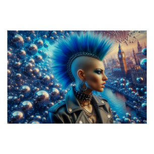 Póster Punk-CHICAS PERDIDOS EN LA CIUDAD 2