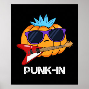 Póster Punk en divertido Punk Calabaza de rock Pun Dark B