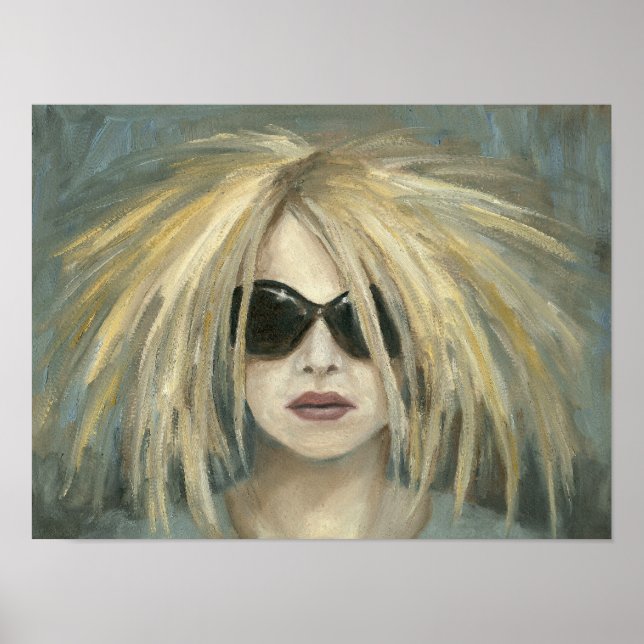 Póster Punk Gafas de sol Rrl Retrato Femenino Único Artes (Frente)