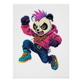 Póster Punk Panda Power